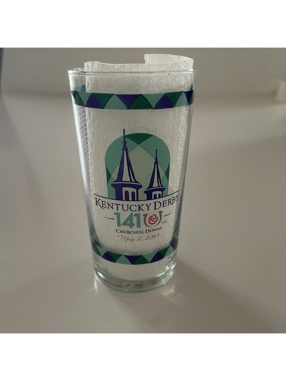 Kentucky Derby 141 Glass 2015 Churchill Downs Collectible Winners List Mint Jule